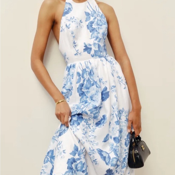 knee length dresses for ladies Hattie Off the Shoulder Linen Dress main image 0